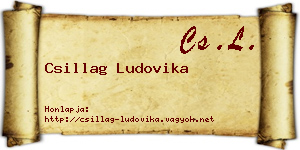 Csillag Ludovika névjegykártya